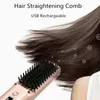 Rolo Dual-Propósito Mini Cabelo Reta Cerâmica Sem Fio Portátil Portátil Bobina Negativa Cabelos Stick Artefato USB Recarregável Styler Ferramentas