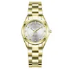 Relógios de pulso Chronos relógios para mulheres redondo relógio de aço inoxidável quartzo rosa ouro bling senhoras presentes250l