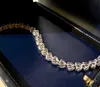 S925 серебряный браслет сердца с блестящей бриллиантом для женщин свадебные украшения подарок имеют штамп в разных размерах PS8277