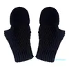 Mössor Bom Unisex Vuxen handgjorda vinter varma vantar öppna munstickade handskar