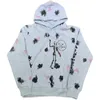 Men Hoodie Sky Blue Full Printed Designer Hoodies Sweatshirts Fleece Men's Women Fashion Hip Hop Tops Real Pics