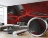 3d Home Wallpaper Red Lines Abstract Embossed Mural Wallpapers Living Room TV Background Decoration Premium Silk Wall Paper2797