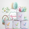 Królik Wielkanoc Kosz świąteczny Spersonalizowane Easters Jajko Polowanie Tote Torby Bunny Ear Cukierki Wiadro Piękny Party Dekoracja