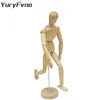 YuryFvna 2 pcs 5.5 Inch Wooden Human Mannequin 7 Drawing Manikin Hand Artist Model for Sketch 211101