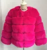 Zadorin S-3XL Mink Manteaux Femmes Hiver Top Mode Rose Fausse Fourrure Manteau Élégant Épais Chaud Survêtement Fausse Fourrure Femme Veste 210925