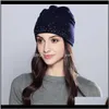 Beanie/Skull Caps Hats, Scarves & Gloves Aessoriesfashion Lady Knitted Woolen Femal Cap Female Hood Warm Knitting Hats For Fashion Wool Hat W