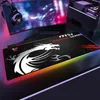 Red Dragon MSI RGB Gaming Grande Mouse Pad Mousepad LED Mousepad Grande com tapete de luz de fundo para teclado Mouse Pad Non-skid