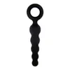 NXY Sex Anal toys Five-Inch Chain Black Silicone Back Court Plug Pull Beads Toys Adult Products 1202