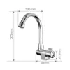 Rubinetto per lavabo pieghevole in rame con rotazione per barca per roulotte Rubinetto per acqua fredda pieghevole Cucina Bagno per camper Marine Deck Hatc ATV Parts209c