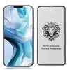 Bildschirmschutz für iPhone 15 pro max 14 plus 13 mini 12 11 xs xr x 8 7 se Lion Temperiertes Glas Vollkleber gebogene 9H Film Guard Protective Premium Cover Shield