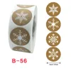 Toilet Paper Holders 500pcs Sticker Seal Label Handmade With Cute Christmas Patterns Convenient And Portable Self-adhesive