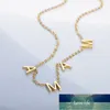 Mother Gifts MAMA Letter Necklaces Pendants For Women Minimalism Jewelry Stainless Steel Rose Gold Initials Choker Necklace BFF Chains Factory price expert