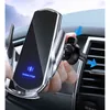 Premium Araba Kablosuz Şarj Cep Telefonu Braketi İndüksiyon Açılış / Kapanış Gezinme Sabitleme Çerçevesi Hızlı Şarj Oto Tutucu