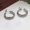 Fashion Brand Luxurious New Gold Rivet Nail Ear Ring Women's Earrings Street Gorgeous Style Beads Movable Hot Selling Jewelry 925 Silver