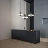Lampes suspendues Lustre de chevet nordique Lampe de chambre minimaliste moderne Restaurant Salle à manger Art Bar Tête unique Marbre Cuivre Éclairage