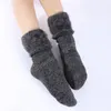 Dames Winter Sokken Plus Fluwelen Dikte Warme Katoen Sneeuw Sokken Solid Color Tube Socks Bed Floor Sok Home Slipper