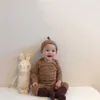 Babyens dinosaur rund hals kostym tecknad hushåll kläder romer + hatt baby flicka kläder baby pojke set 210701