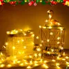 5pcs 2M 20LED Babbo Natale fiocco di neve albero LED stringhe di luce decorazione natalizia per la casa 2022 giorno di Natale ornamento regalo di Natale Capodanno