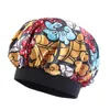 Band African Pattern Print Silky Bonnet Ankara Cap Night Sleep Hat Havy Cap Cap Cap Heads