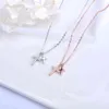 Wholale Christian Ornaments Jewelry 925 Sterling Sier CZ Zircon Double Cross Pendant Chain Necklace