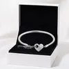925 Sterling Silver Basic Bracelets For Women Fine Jewelry T and Heart Style DIY Fit Original Pandora Charms Beads Ladies Birthday Engagement Gift With Box
