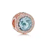 925 Sterling Silver Coração Liga Opala Rosa Série Azul Beads Fit Pandora 3mm Pulseiras DIY Pingente Charme Jóias