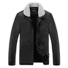 4Xl Plus Autumn Thick Warm Fleece Leather Jacket Men Winter Outwear Casual Fashion Classic PU Faux Leather Jacket Coat Men 211111