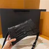 Bolsos de hombro tipo bandolera para mujer Bolsos de diseñador Patrón de cocodrilo mini Cremallera interna