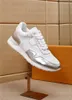 Run Away Shoes White Black Designer Embossed Grained Calf Leather Trainer Technical Rubber Outsole Classic Running Shoes