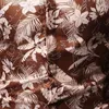 Camicia con stampa foglia 3D Uomo Estate manica corta Hawaiian Mens Casual Button Down Dress s per Holiday Chemise 3XL 210721