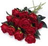 Couronnes de fleurs décoratives, Bouquet de roses artificielles, 12 pièces, Roses en soie avec tiges, fleurs blanches réalistes pour mariage nuptial, 303K