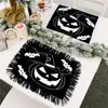 Halloween Placemat Heat-Resistant Washable Pumpkin Pattern Table Mats Kitchen Dining Decoration 61cmx45cm XBJK2108