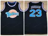 Корабль от нас Майкл MJ #23 Tune Squad Space Jam Basketball Jersey Movie Menm's All Shited White Black Mindeys Size S-3XL Top Caffence