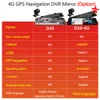 12-дюймовый 4G Android 8.1 Зеркало заднего вида автомобиль DVR HD 1080P GPS WiFi ADAS Dash Cam Dual объектив Рекордер Auto Camera Registran DVR