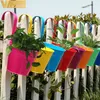 10pcs Wall Hanging Flower Pots Metal Fence Hanging Plant Pots Iron Garden Planter Pots Tin Bucket Holder Basket Home Garden 210615