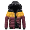 Съемный куртка с капюшоном мужчины зимние теплые толстые густые парку пальто мужские повседневные пэчворки ветрозащитные пальто куртки осень осенью 210916