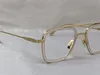 Óculos ópticos masculinos de design de moda 006 quadrado K moldura dourada estilo simples óculos transparentes de alta qualidade lente transparente 285H