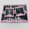5 pair Handmade long 25mm Fake Mink Eyelashes Natural Makeup False Lashes 5D Volume Wispies Fluffy Eye Lash Extension