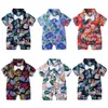 Beach Floral Baby Boys Pagliaccetto Summer Pagliaccetti a maniche corte Abbigliamento per bambini Tuta Tuxedo 210413