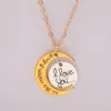 7Styles I Love You To The Moon and Back Necklace Lobster Clasp Hot Pendant Necklaces Fashion Jewelry