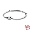 Style Classic 925 Sterling Silver Original 3mm Bracelets For Bead Charms DIY Jewelry Fashion Women Gift Dorpshipping