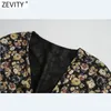 Kvinnor vintage v nacke blomma pirnt bowknot pantskirt stil klänning kvinnlig långärmad slim vestido chic lady kläder ds4905 210416