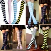 Moda Çizgili Diz Çorap Seksi Pamuk Uzun Çorap Kadınlar Uzun Çoraplar Sıcak Artı Boyutu Overknee Bayanlar Kız Y1119 Için Uyluk Yüksek Çorap