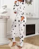 Women Sexy Functional Buttoned Flap Moon Star Printed Adults Pajamas Suit One Piece Sleepwear Detachable Jumpsuits 2 Styles 210415