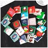 Wesołych Świąt Greeting Paper Card Xmas Santa Clau Wzór Pocztówki Snowman Karty Odręczne Życzenia Szczegóły Pocztówki JJB10895