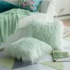 Fur Throw Pillow Case Fluffy Plush Cushion Decorative Pillows Case for Couch Bed Living Room Car Chair TX0127