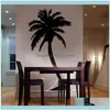 Stickers Décor Home & Gardenlarge Sticker , Living Room Tropical Wall Art House Decoration Tall Palm Tree 3 Sizes 201201 Drop Delivery 2021