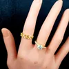 10Pcs Women's Rings Design Mixed Styles Gold and SilverZircon Wholesale Lots Female Jewelry Bulks Lot LR4161 210701