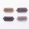 Mode Goud en Verzilverd CZ Micro Pave Copper Connector Charms voor Armband Making