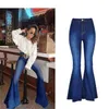 Sommer Herbst Mode Hohe Taille Flare Jeans Für Frauen Breite Bein Hosen Mom Bell-Bottom Denim Skinny Femme 210629